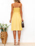cutout-smocked-sweetheart-neck-cami-dress Sophia's Trends - Sophia's Style-Gold-L